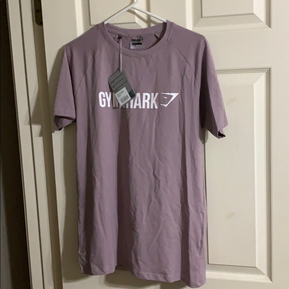 New gym shark purple chalk t shirt